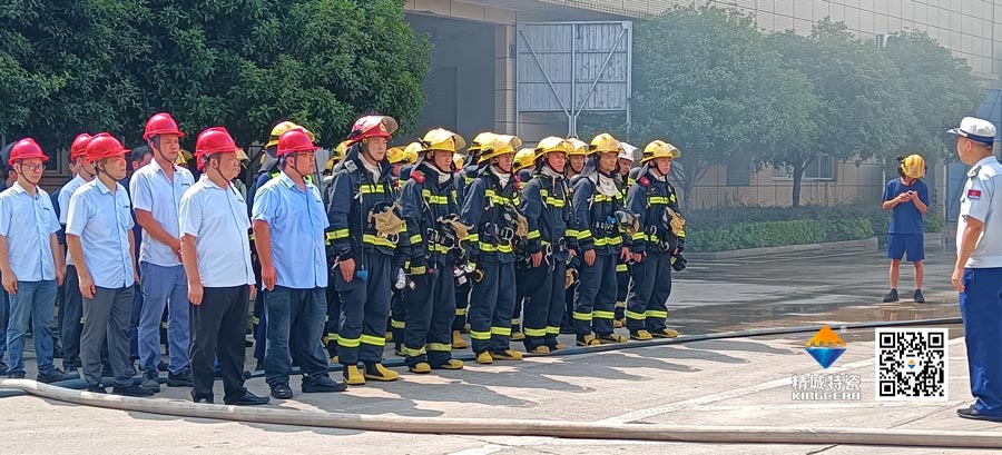 维多利亚老品牌vic起劲配合消防联合演练，，，，，共筑清静生产防地